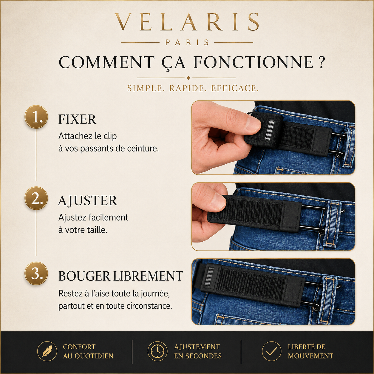Ceinture Sans Boucle VelarisParis
